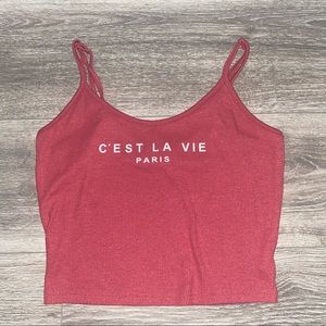 Cropped Fitted Tank Top